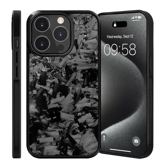 Forged Carbon Phone Case W/ Black Flakes
