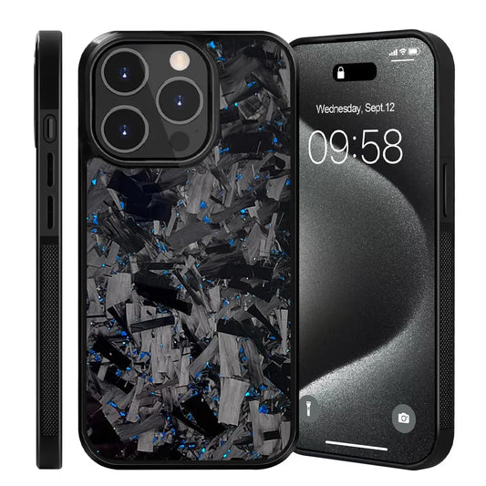 Forged Carbon Phone Case W/ Blue Flakes